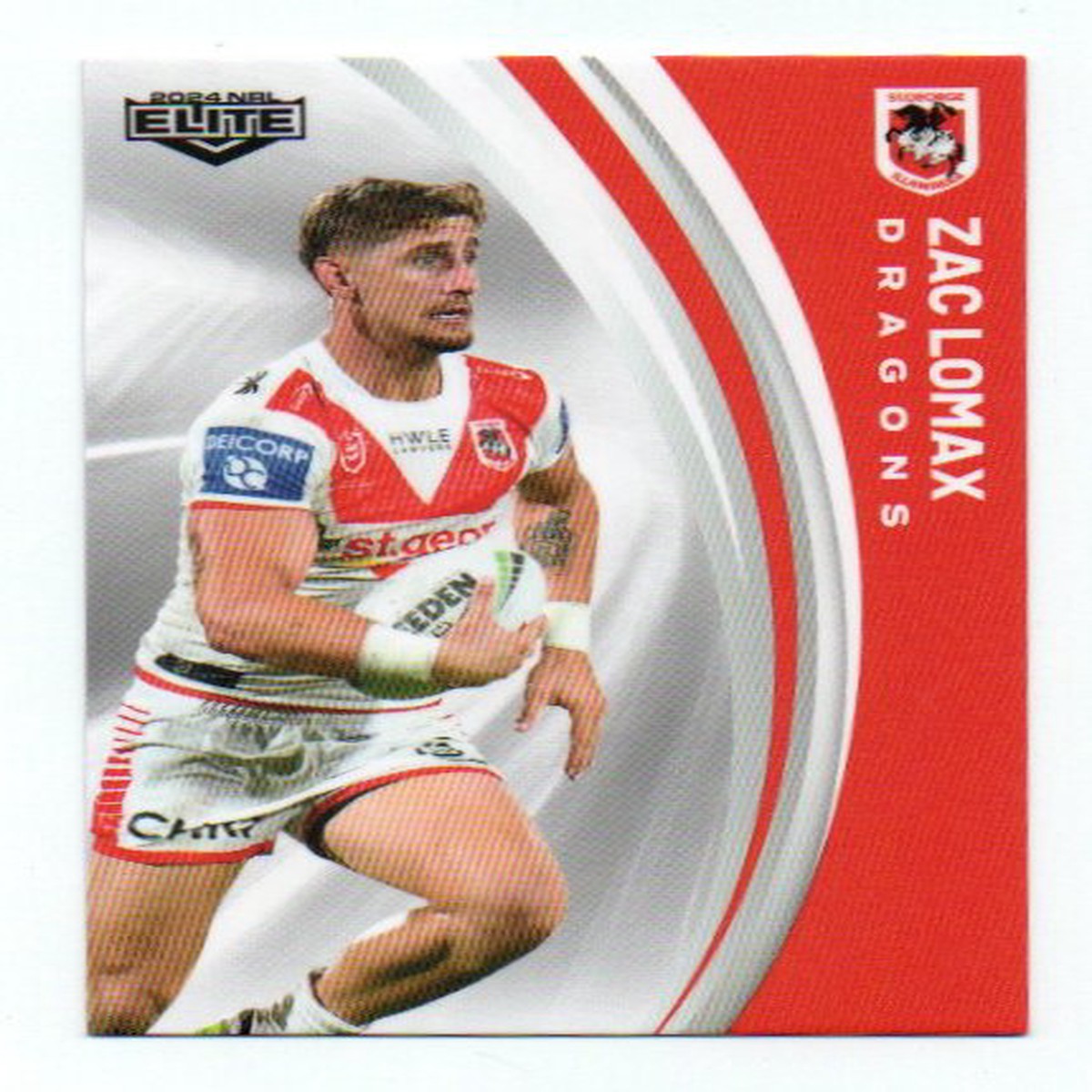 2024 Nrl Elite Base Common (124) Zac Lomax Dragons