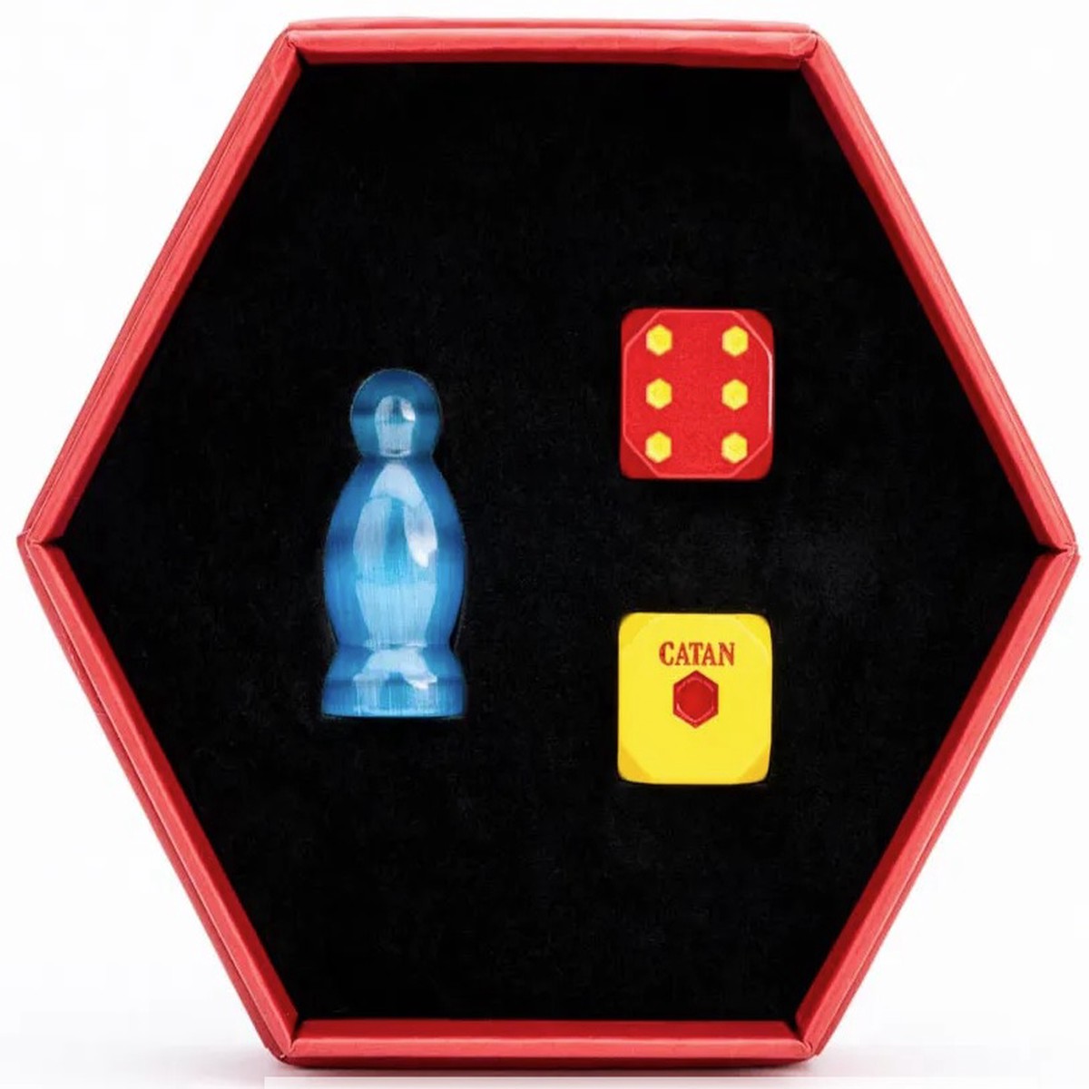 Catan Premium Robber with Metal Dice Set: Opalite