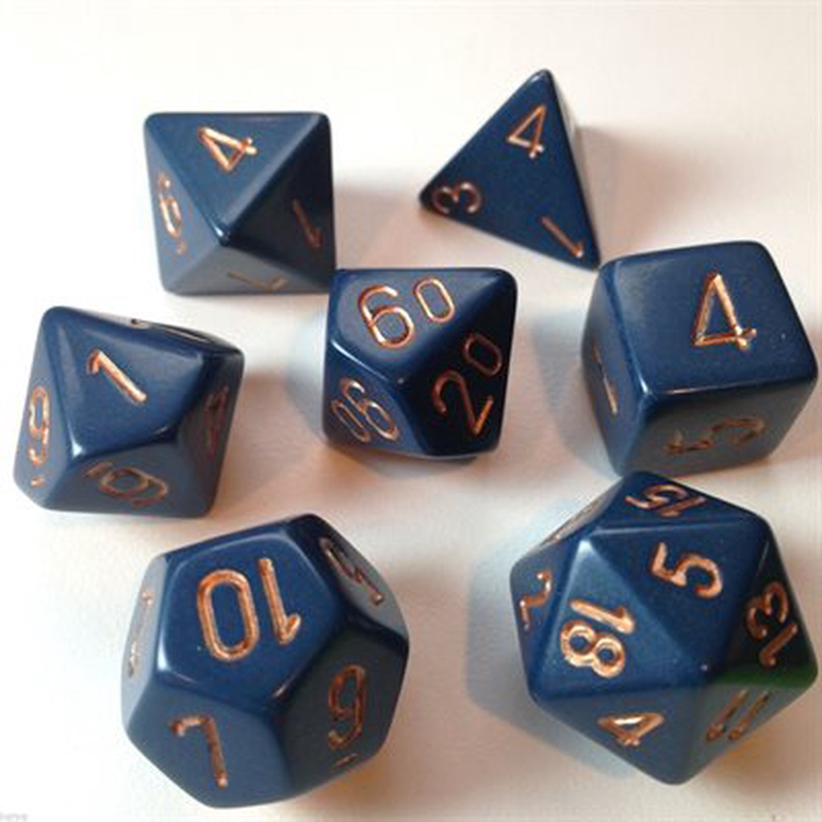 Opaque: 7Pc Dusty Blue / Copper