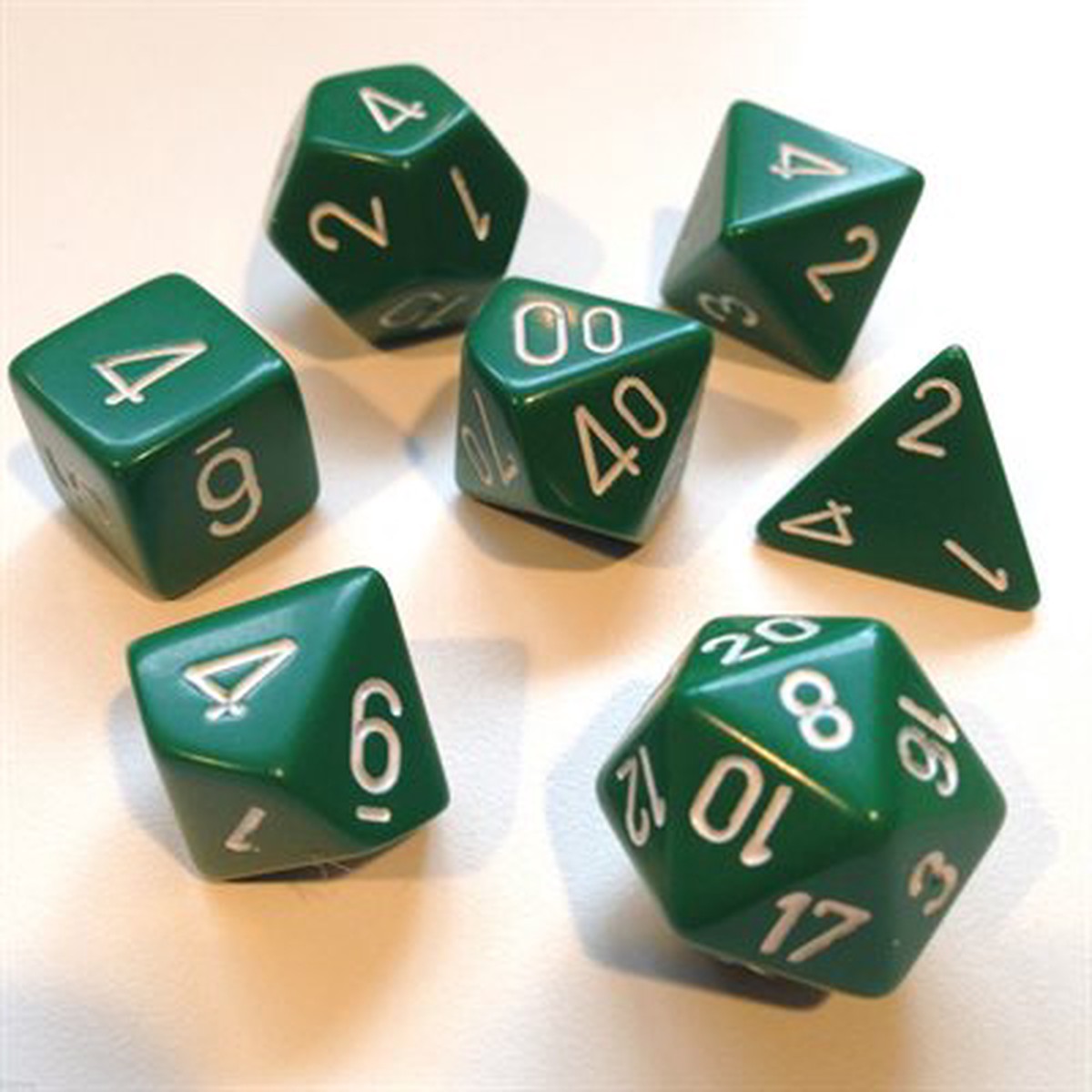Opaque: 7Pc Green / White