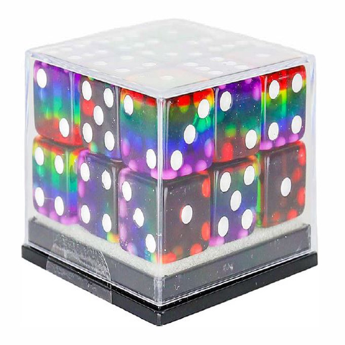 Sirus D6 Dice Set Rainbow 12mm 18ct