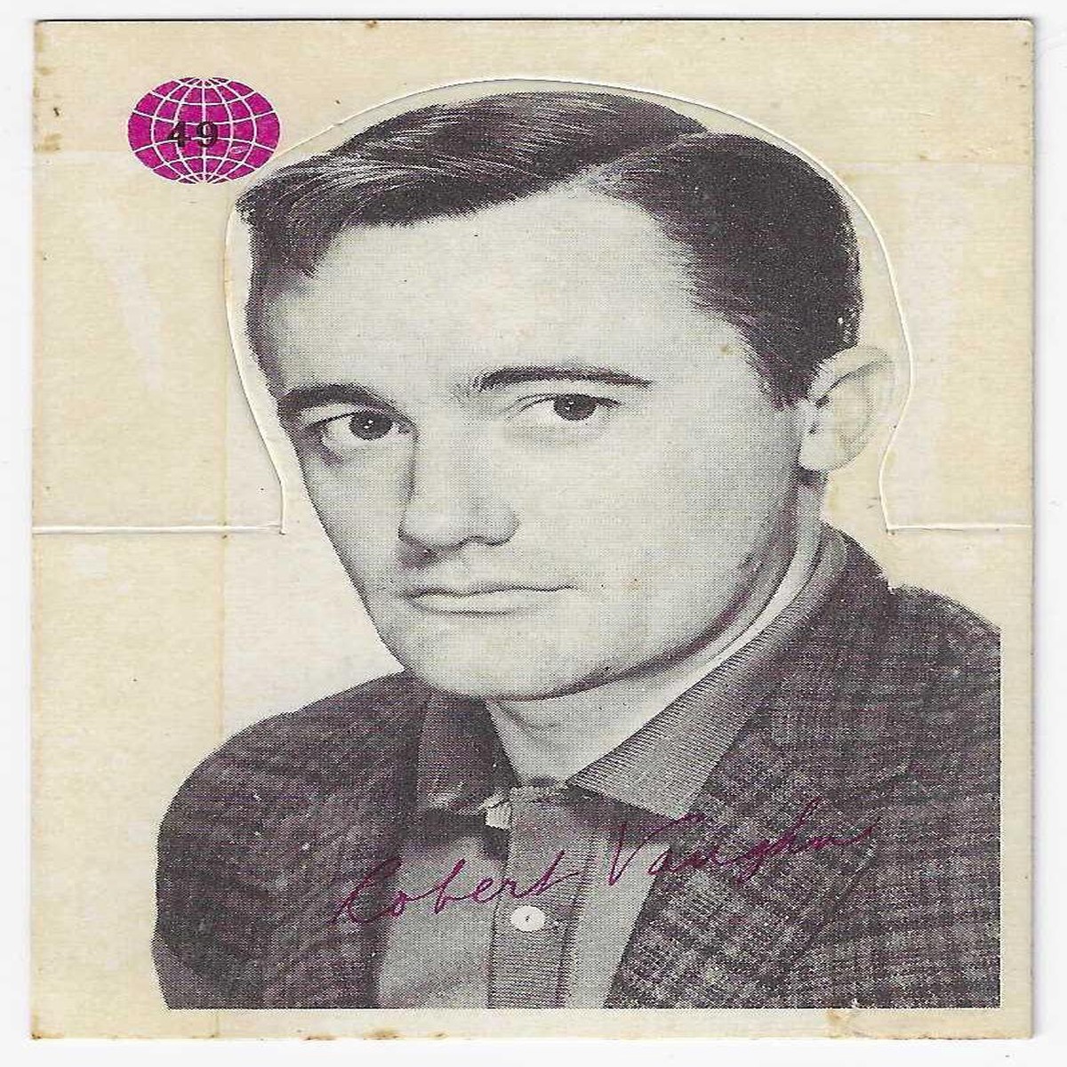 1967 Scanlens Man From U.N.C.L.E. (49) Robert Vaughan Die Cut