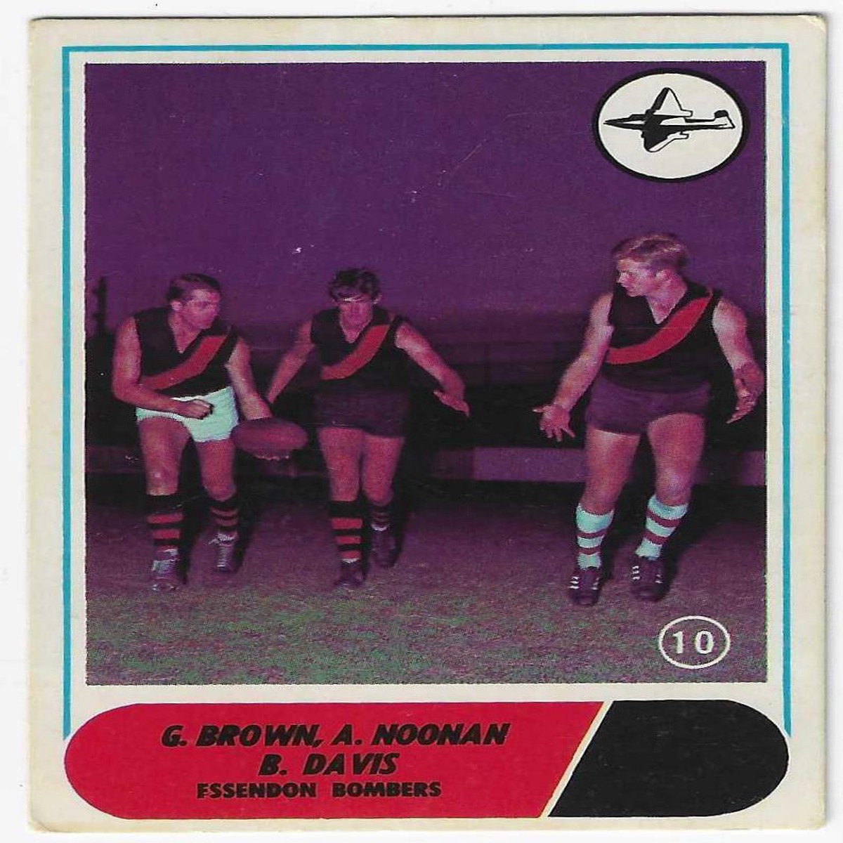1969 Scanlens (10) Brown / Noonan / Davis Essendon