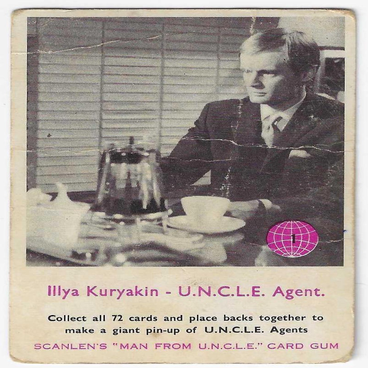 1967 Scanlens Man From U.N.C.L.E. (1) Illya Kuryakin  U.N.C.L.E. Agent