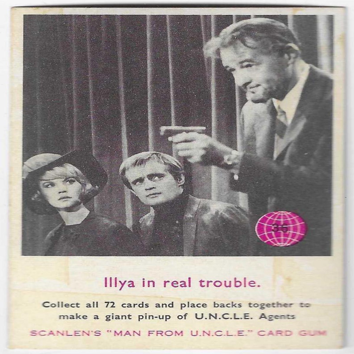 1967 Scanlens Man From U.N.C.L.E. (36) Illya In Real trouble
