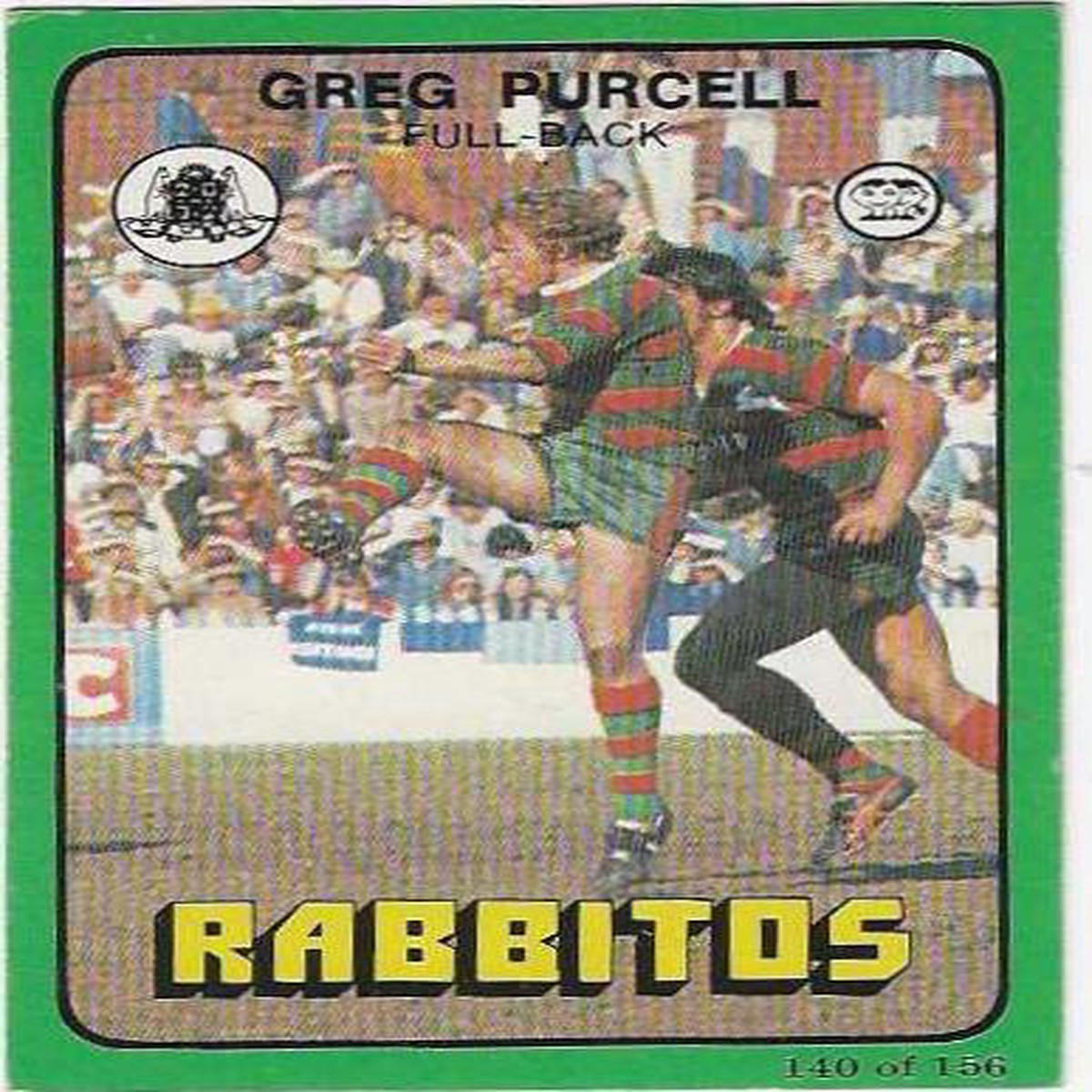 1978 Scanlens Rugby League (140) Greg Purcell Rabbitos