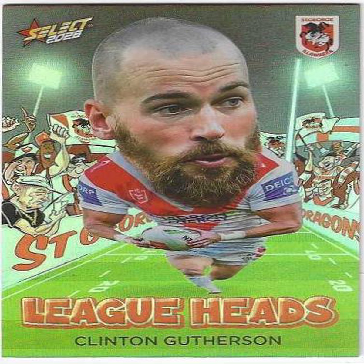 2026 Select Nrl League Heads (LH107) Clinton Gutherson Dragons