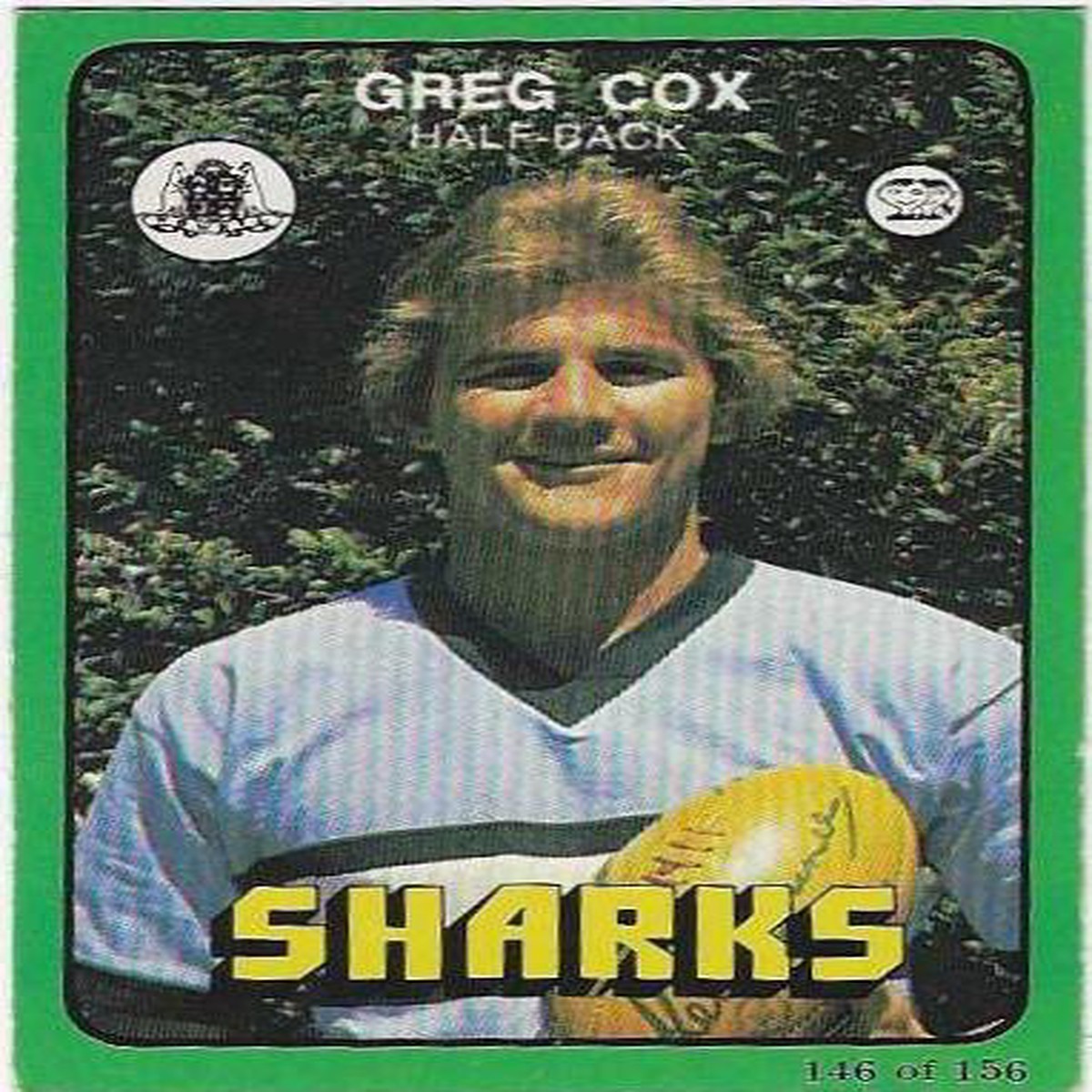 1978 Scanlens Rugby League (146) Greg Cox Sharks