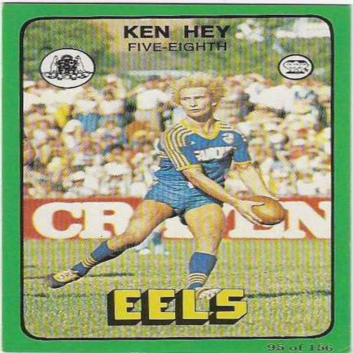 1978 Scanlens Rugby League (95) Ken Hey Eels