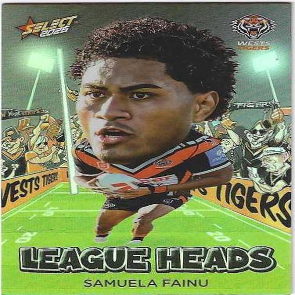 2026 Select Nrl League Heads (LH131) Samuela Fainu Wests Tigers