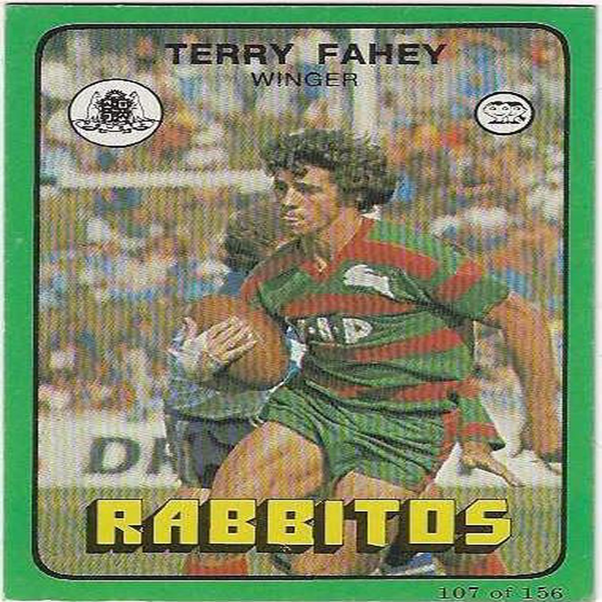 1978 Scanlens Rugby League (107) Terry Fahey Rabbitos
