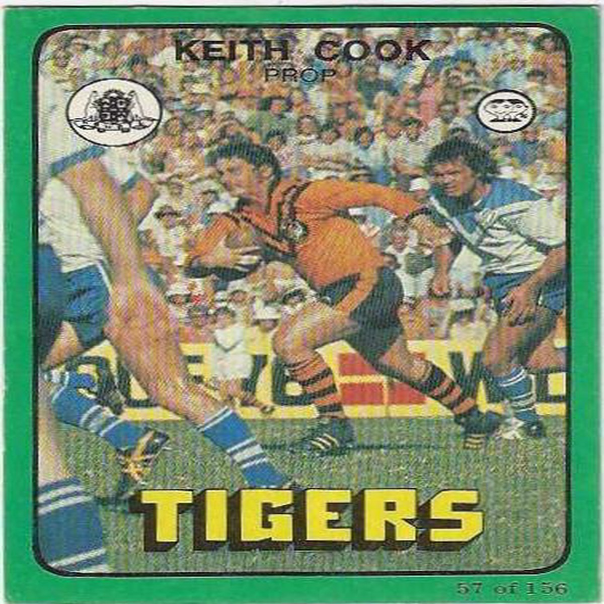 1978 Scanlens Rugby League (57) Kieth Cook Tigers