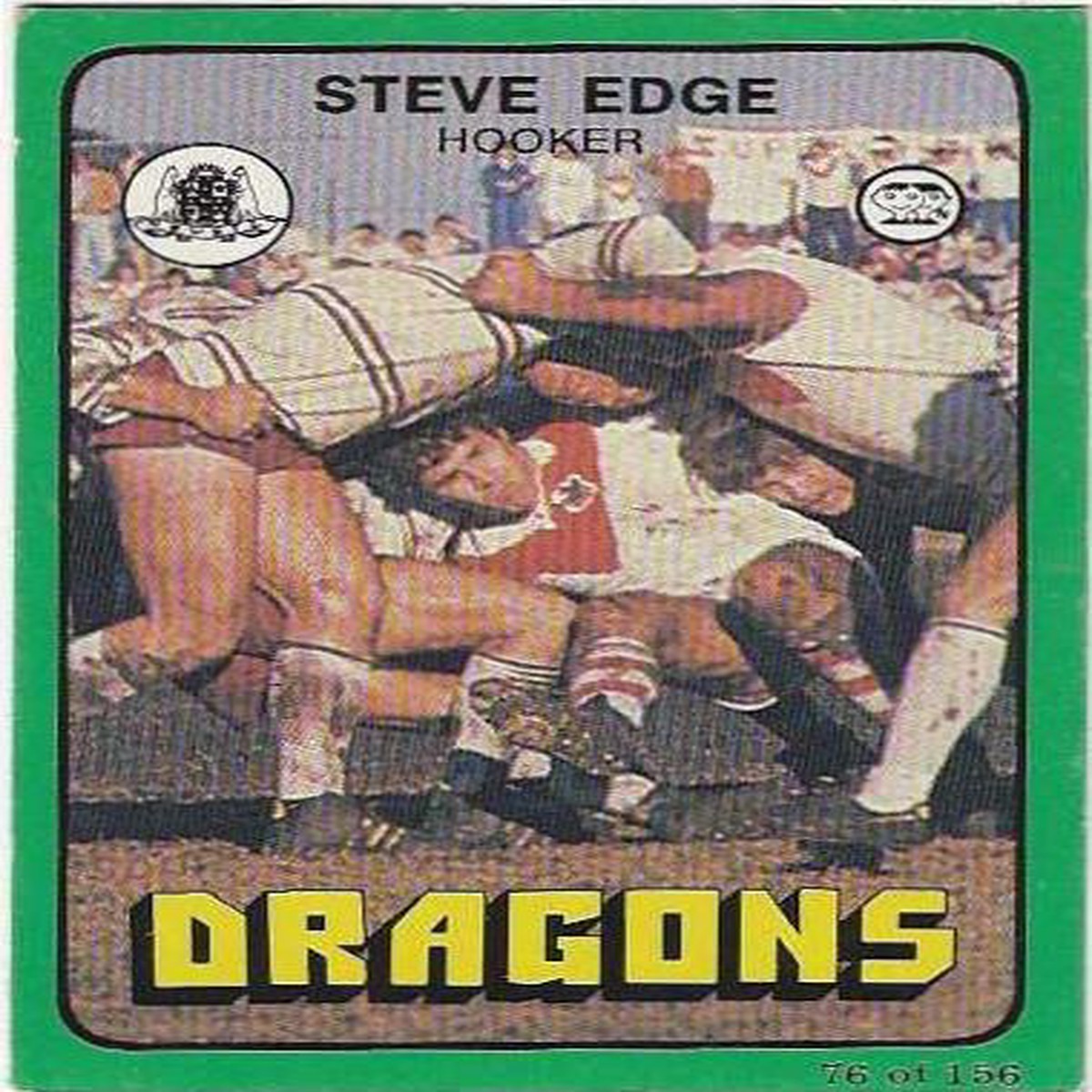 1978 Scanlens Rugby League (76) Steve Edge Dragons