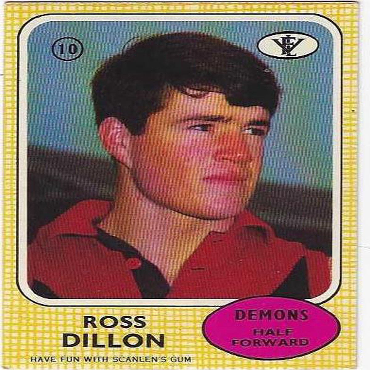 1972 VFL Scanlens (10) Ross Dillon Melbourne