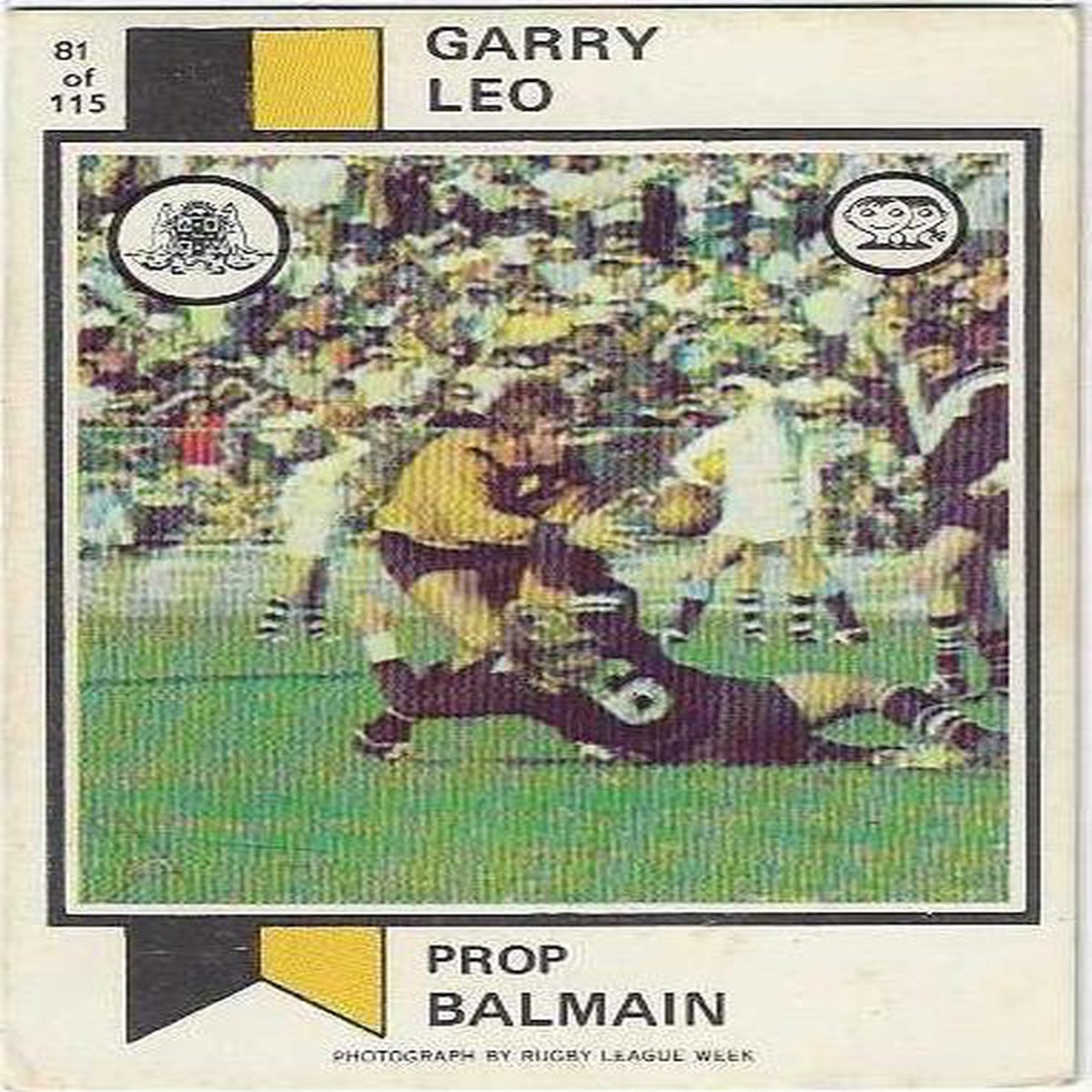 1974 Scanlens Rugby League (81) Garry Leo Balmain