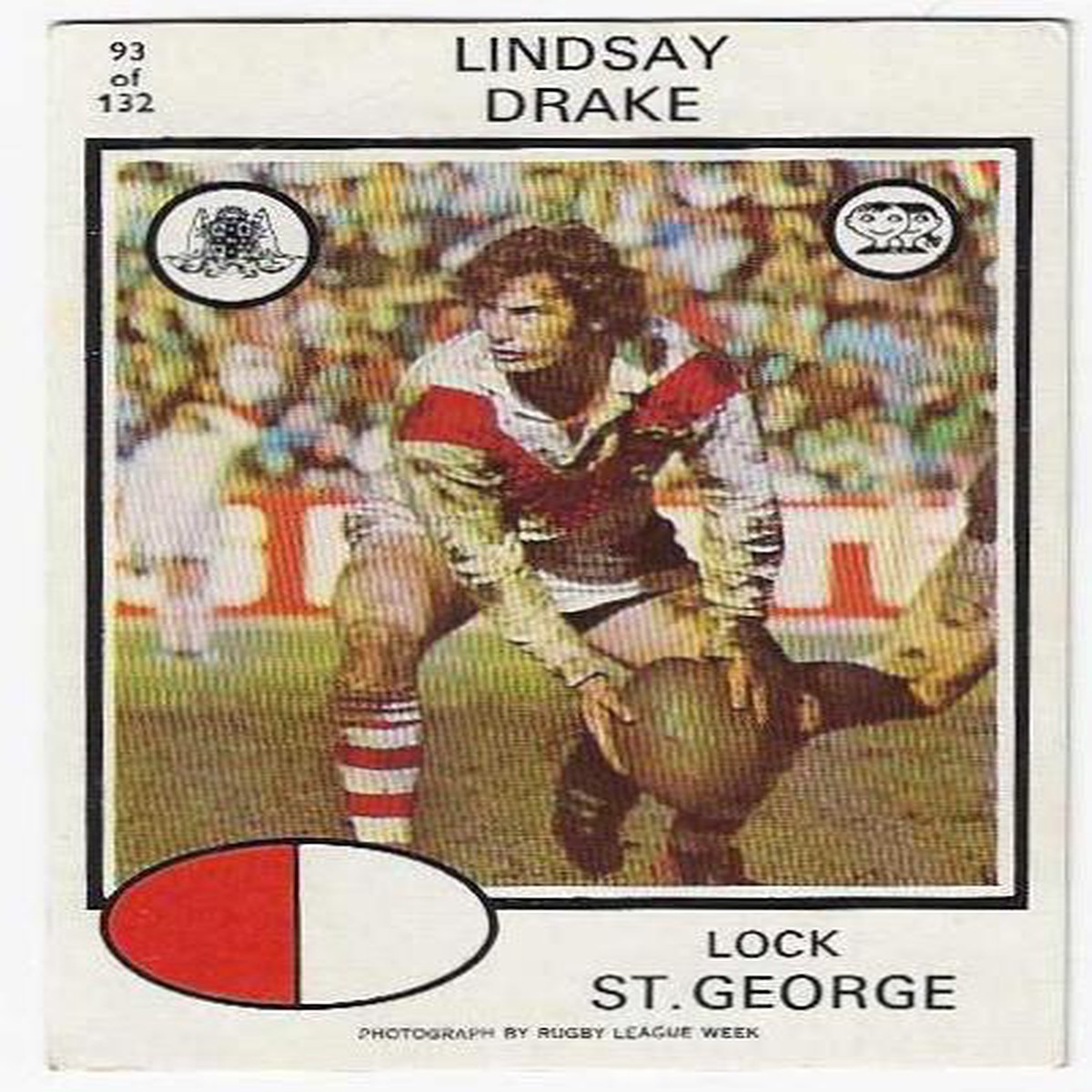 1975 Scanlens Rugby League (93) Lindsay Drake st. George
