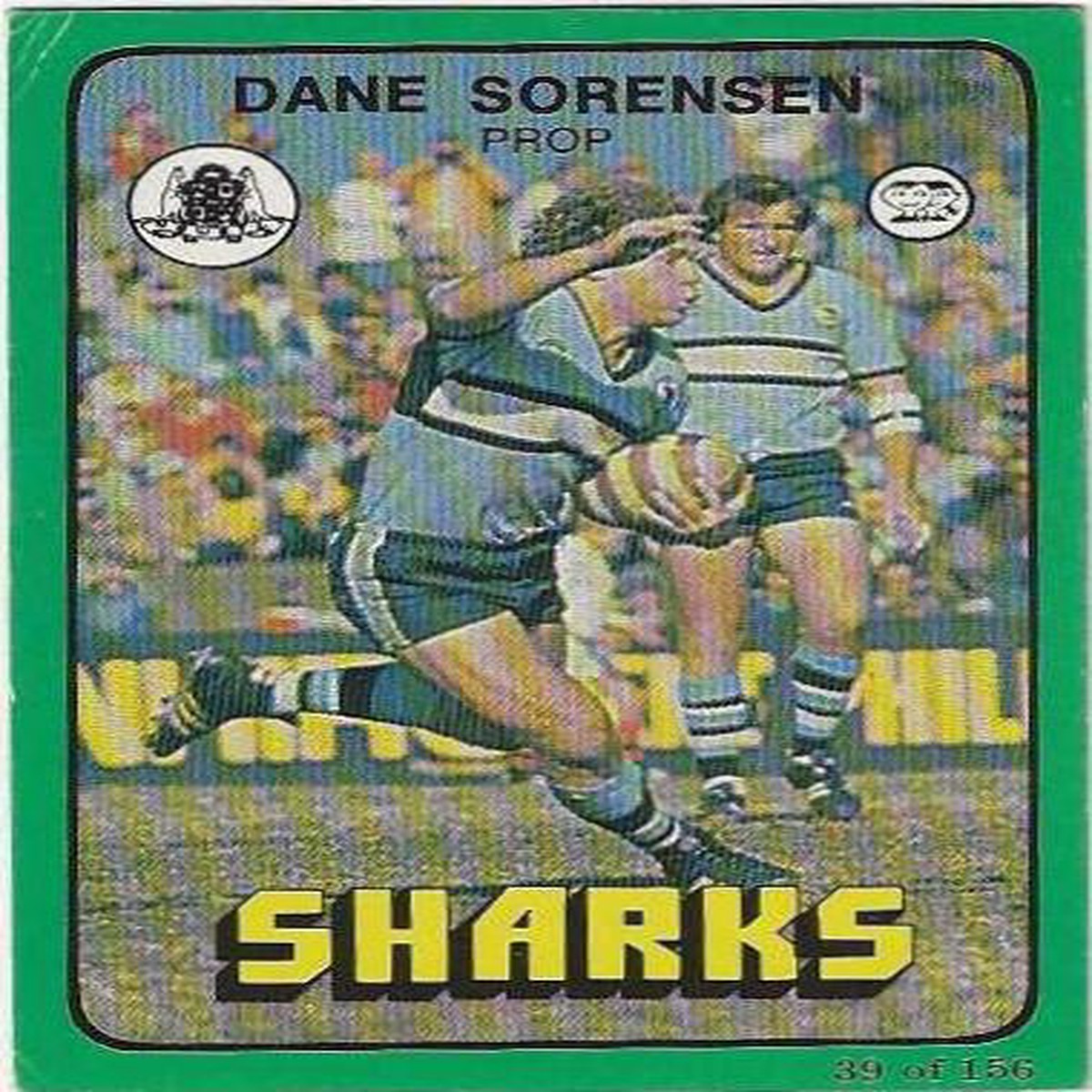 1978 Scanlens Rugby League (39) Dane Sorensen Sharks