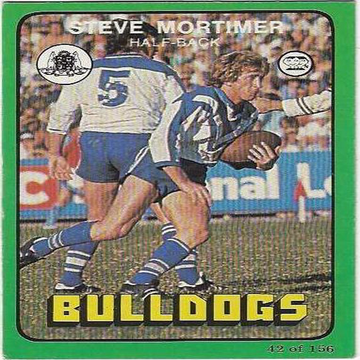 1978 Scanlens Rugby League (42) Steve Moprtimer Bulldogs