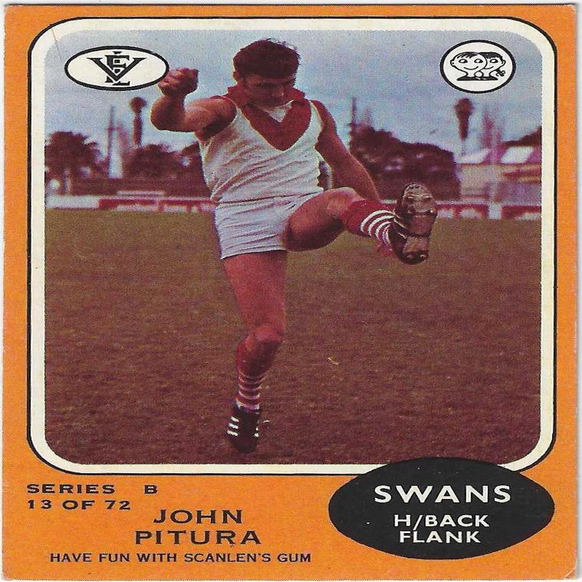 1973 B VFL Scanlens (13) John Pitura South Melbourne