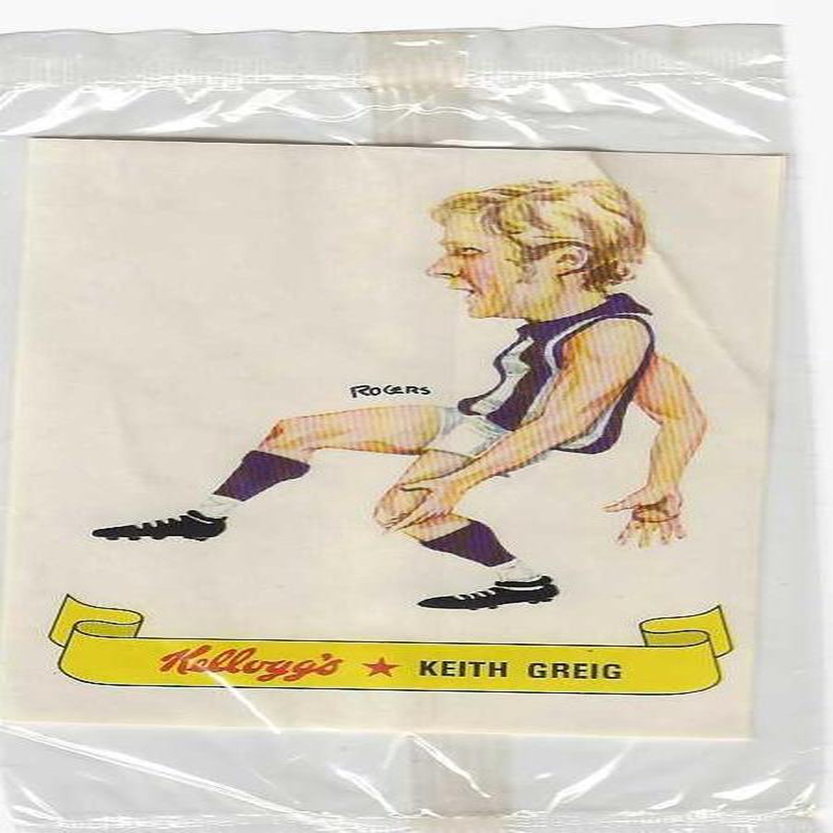 1973 Kelloggs Stickers  North Melbourne  Keith Greig