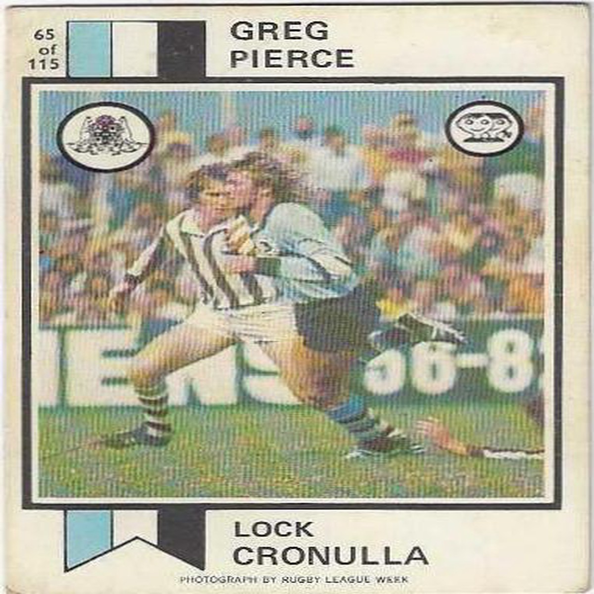 1974 Scanlens Rugby League (65) Greg Pierce Cronulla