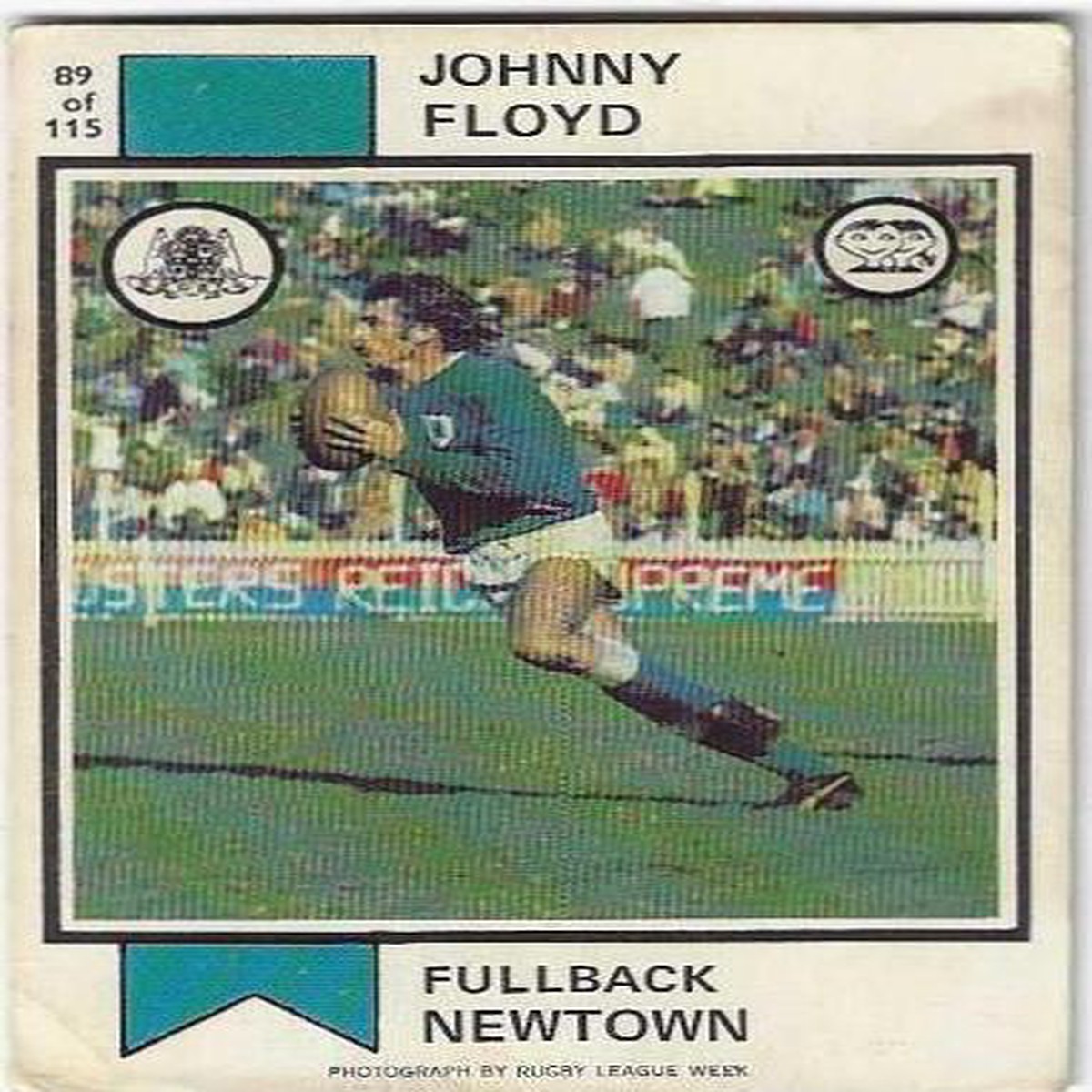 1974 Scanlens Rugby League (89) Johnny Floyd Newtown