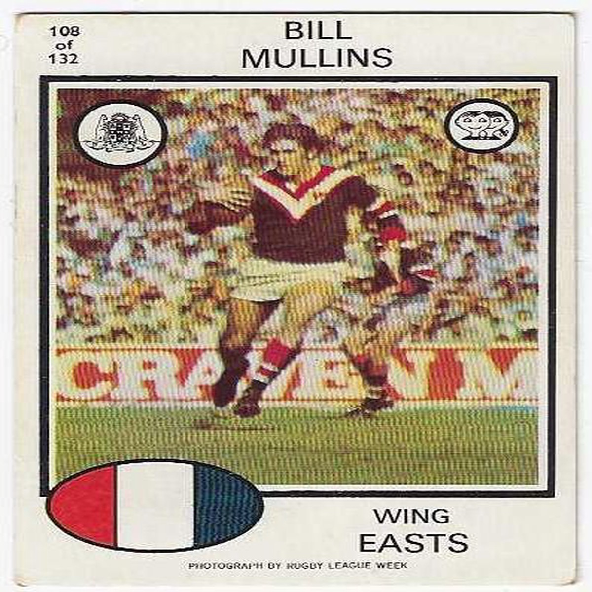 1975 Scanlens Rugby League (108) Bill Mullins Easts