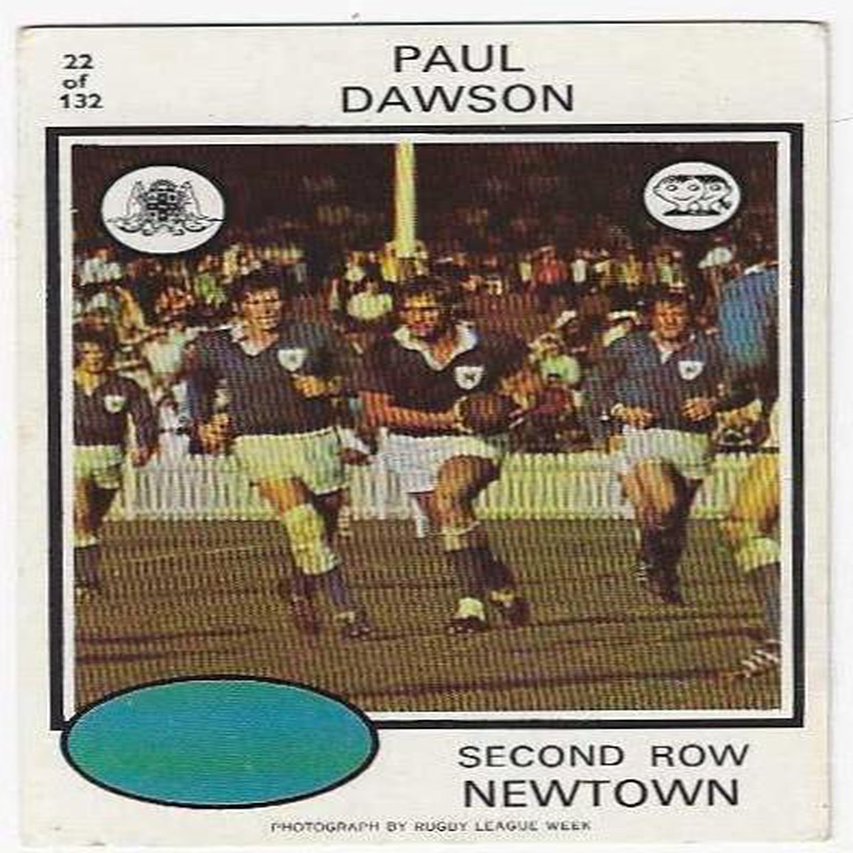1975 Scanlens Rugby League (22) Paul Dawson Newtown