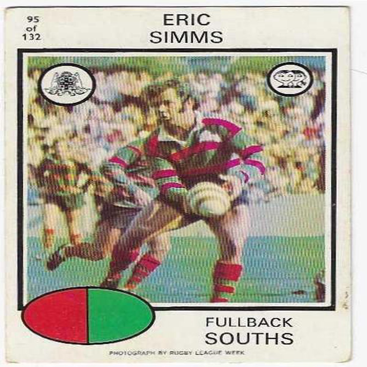 1975 Scanlens Rugby League (95) Eric Simms Souths