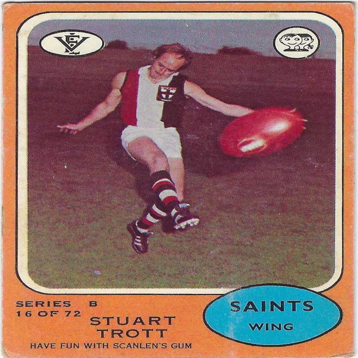 1973 B VFL Scanlens (16) Stuart Trott St. Kilda