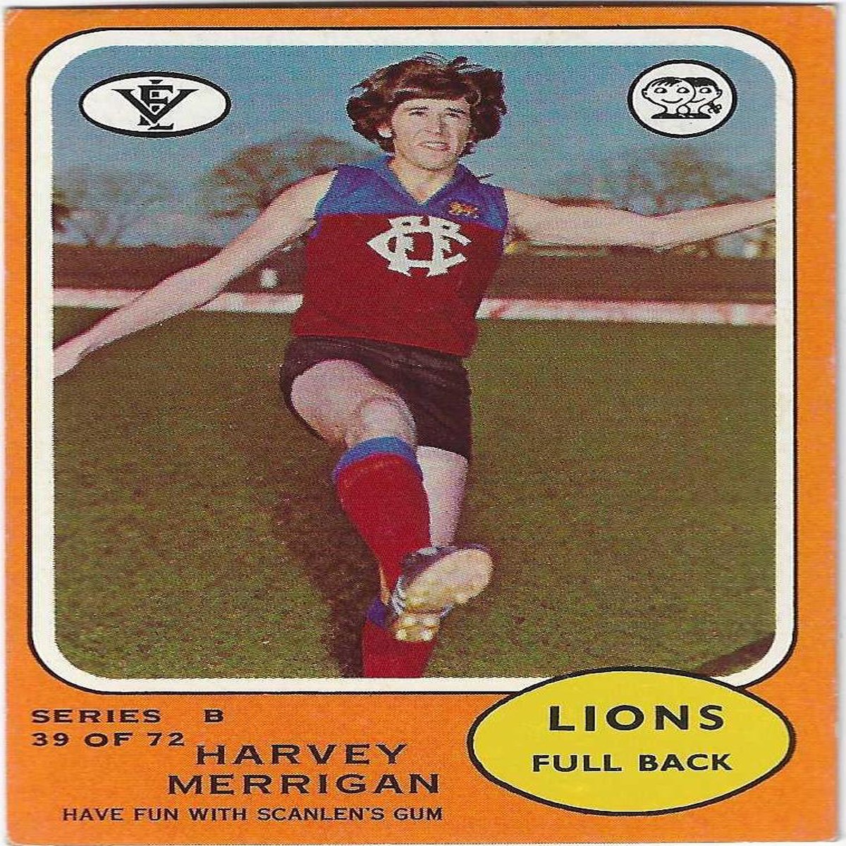 1973 B VFL Scanlens (39) Harvey Merrigan Fitzroy
