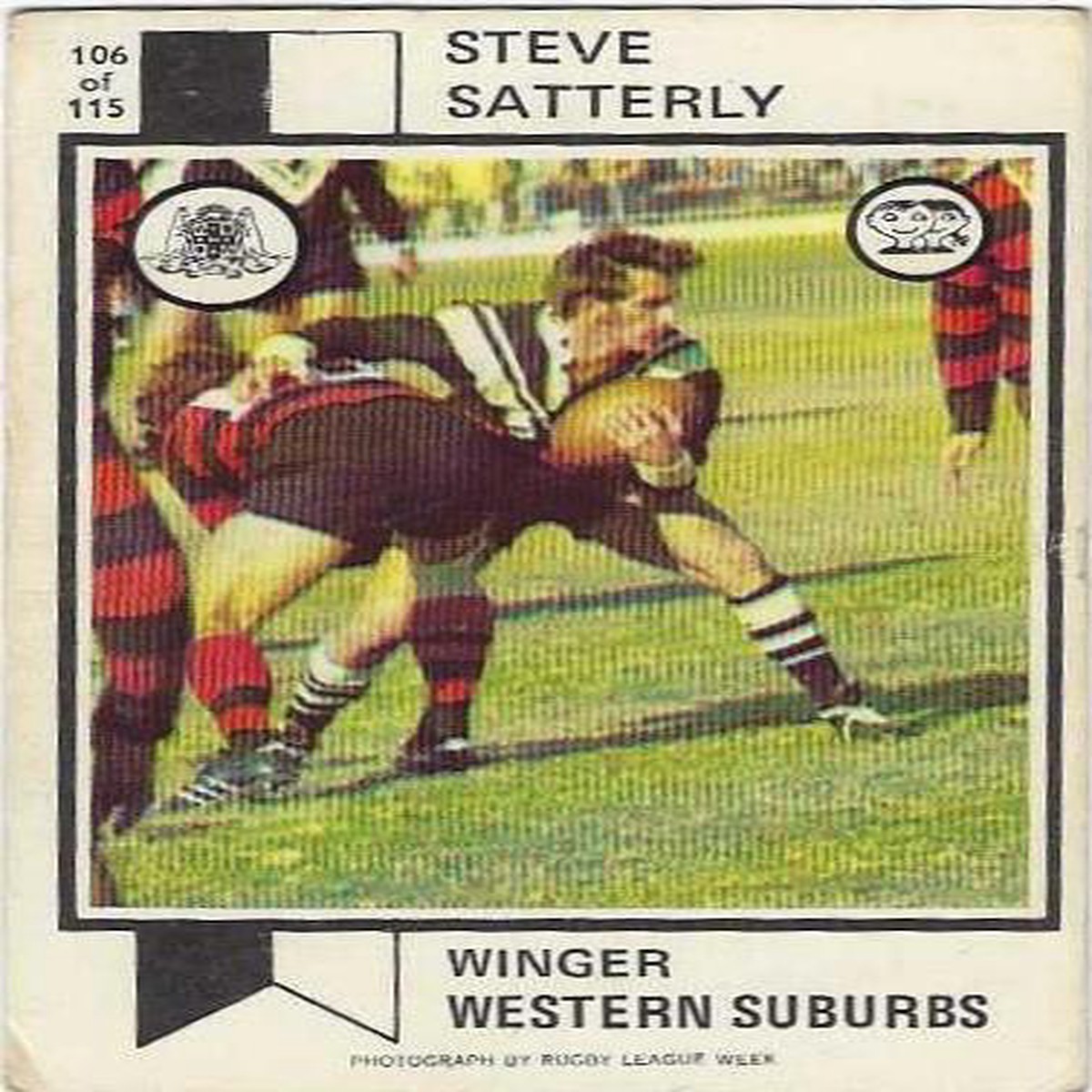 1974 Scanlens Rugby League (106) Steve Satterly Western Suburbs