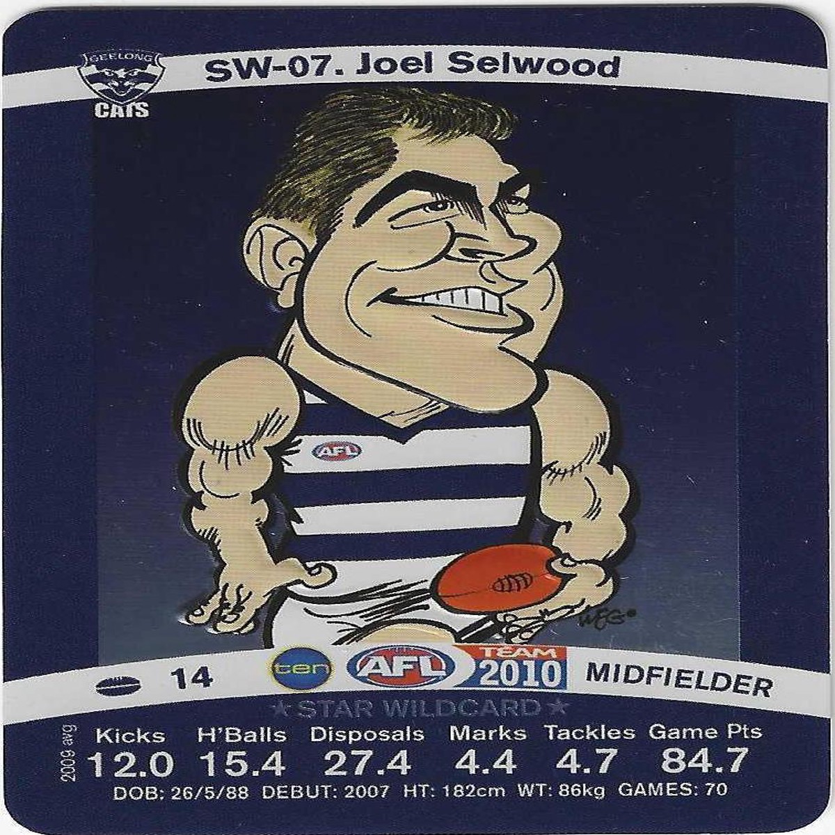 2010 Teamcoach Star Wildcard (SW-07) Joel Selwood Geelong