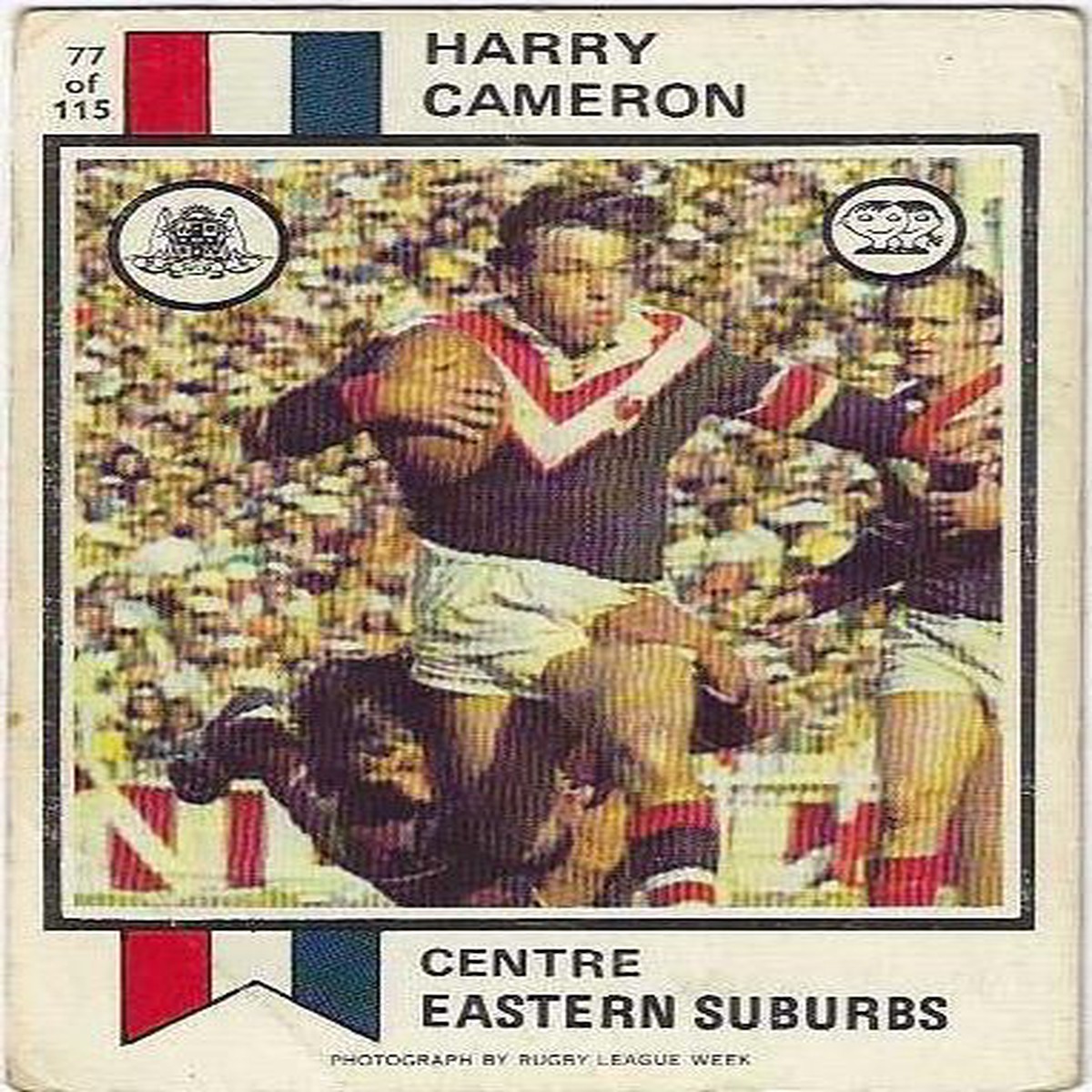 1974 Scanlens Rugby League (77) Harry Cameron Eastern Suburbs
