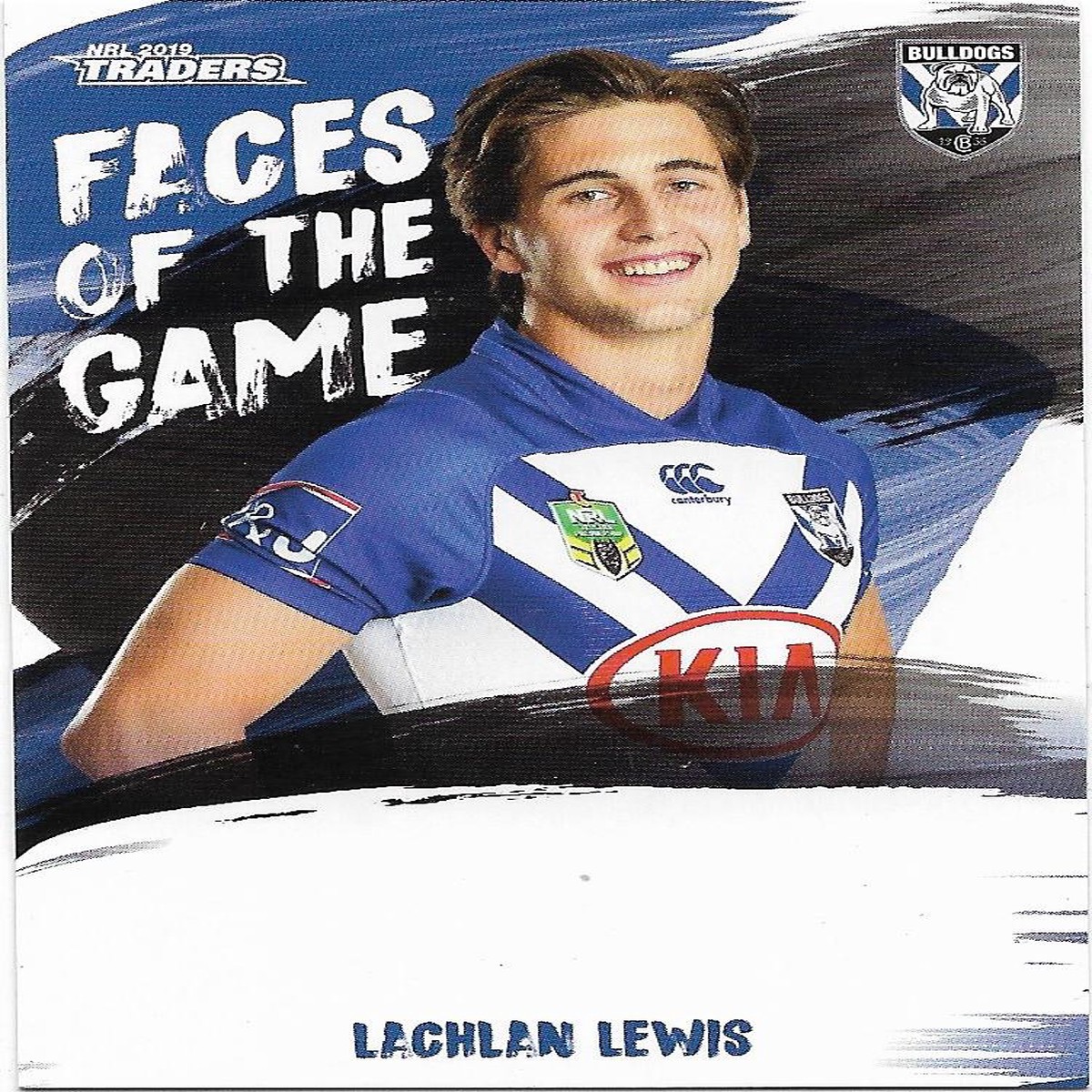 2019 Nrl Traders Faces of the Game (FG09) Lachlan Lewis Bulldogs