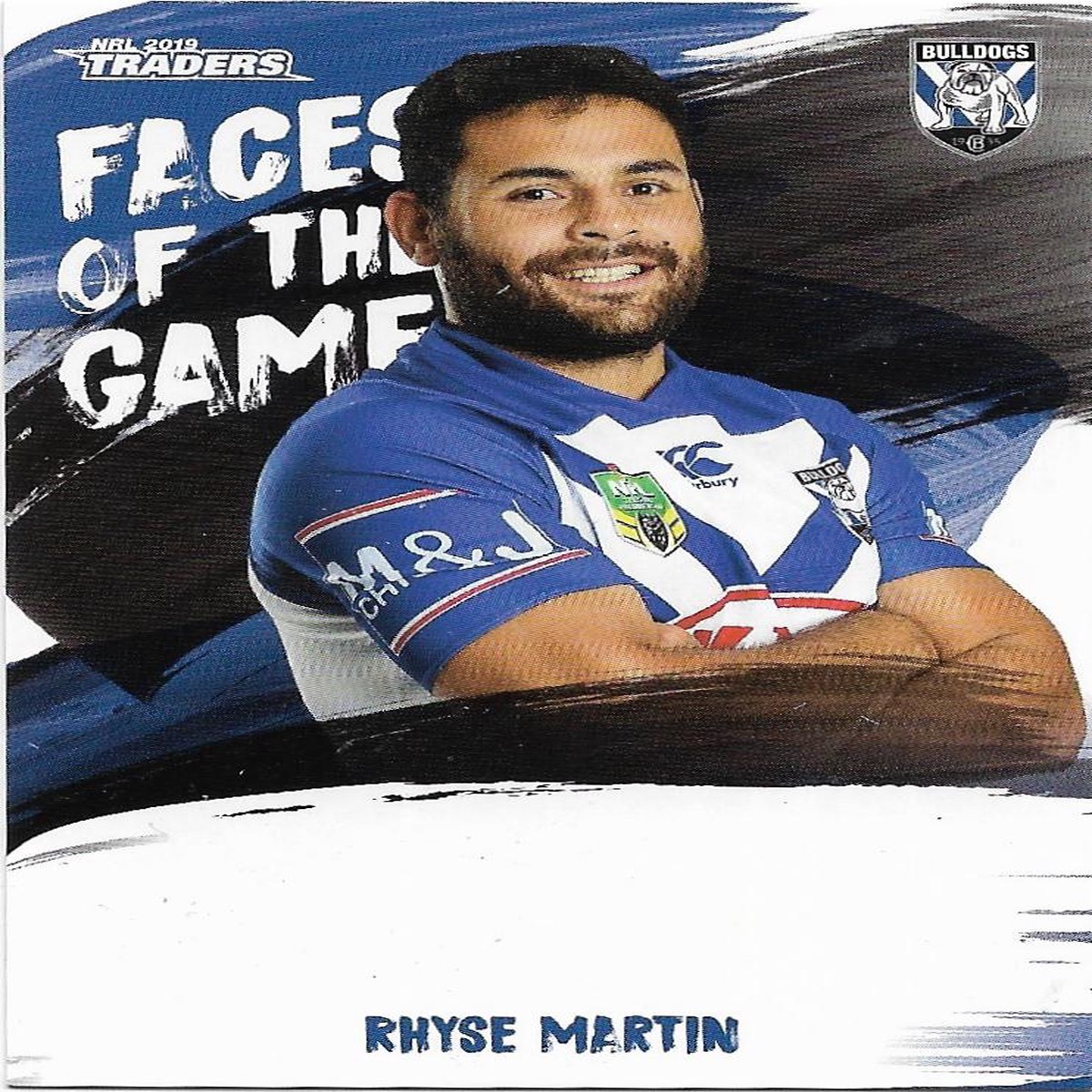 2019 Nrl Traders Faces of the Game (FG11) Rhyse Martin Bulldogs