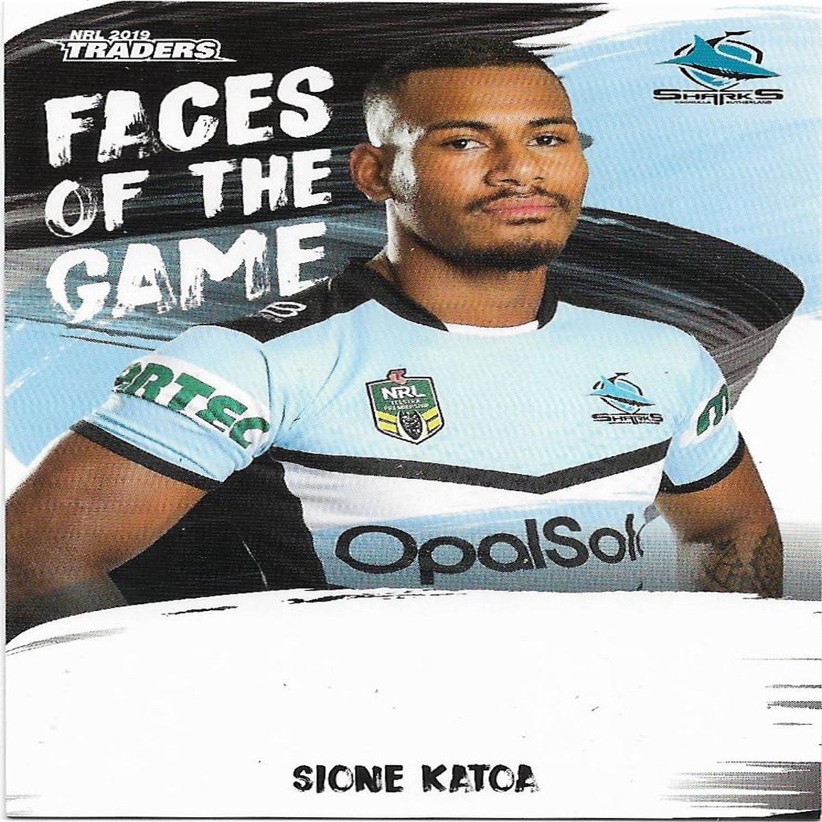 2019 Nrl Traders Faces of the Game (FG14) Sione Katoa Sharks