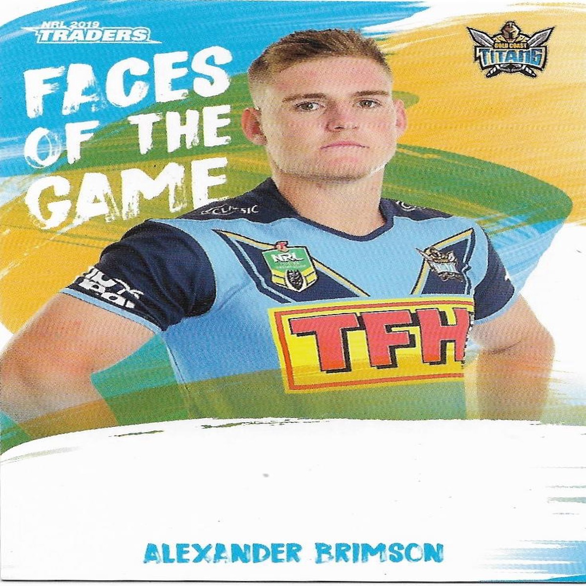 2019 Nrl Traders Faces of the Game (FG17) Alexander Primson Titans