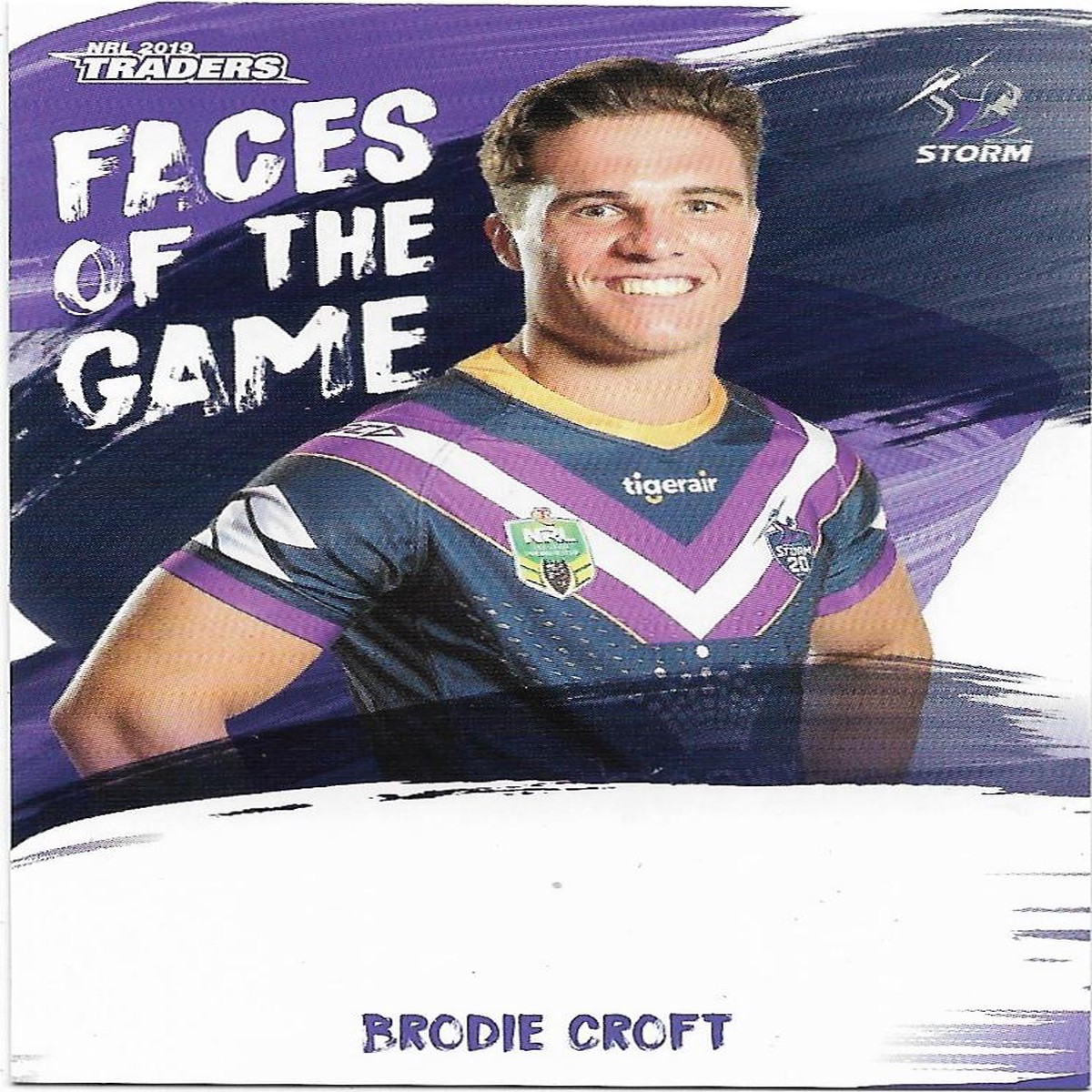 2019 Nrl Traders Faces of the Game (FG25) Brodie Croft Storm