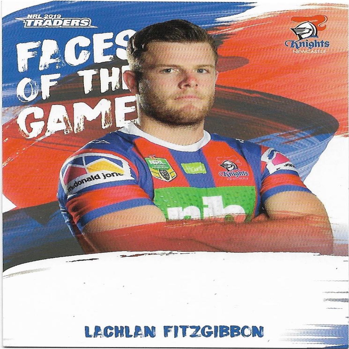 2019 Nrl Traders Faces of the Game (FG30) Lachlan Fitzgibbon Knights