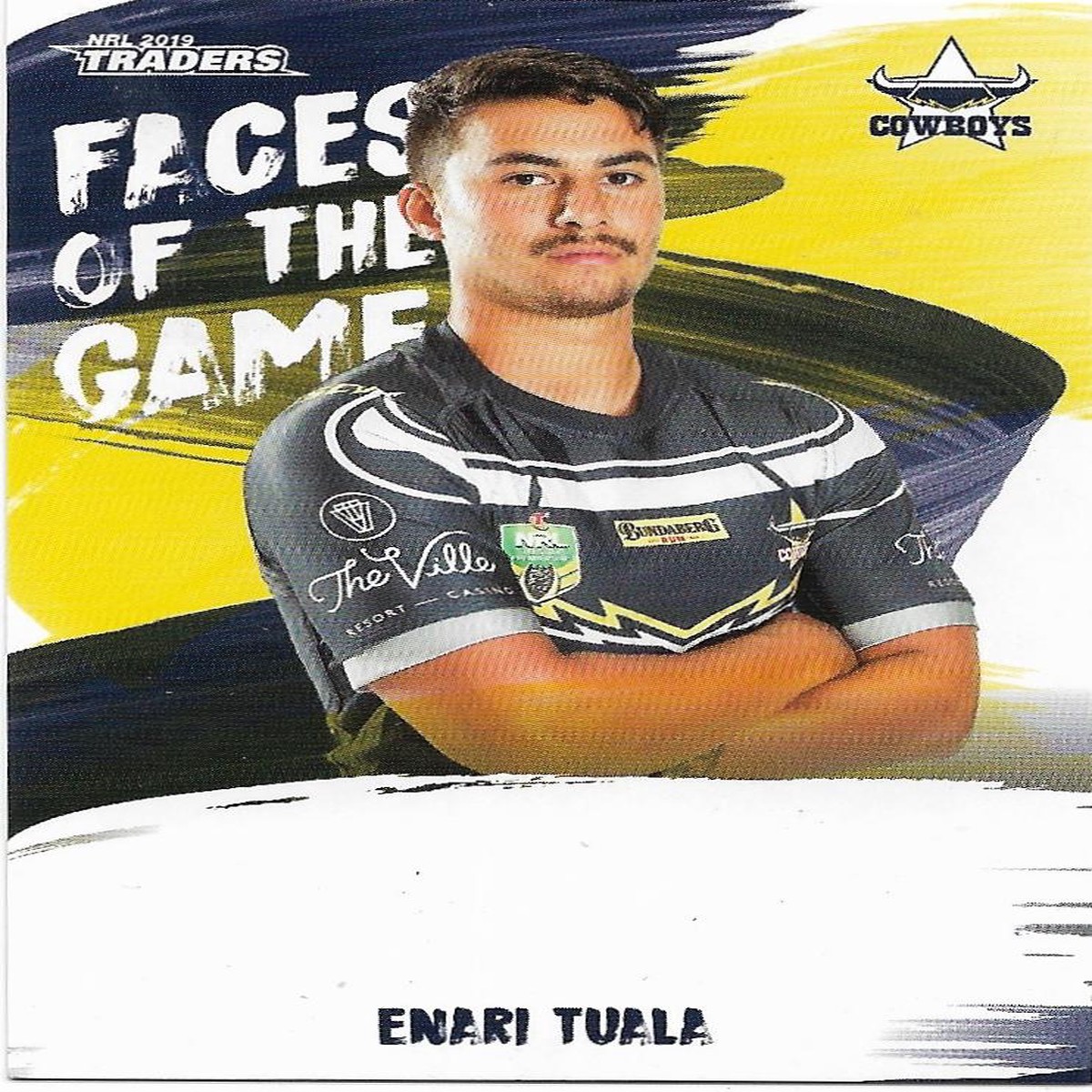 2019 Nrl Traders Faces of the Game (FG36) Enari Tuala Cowboys