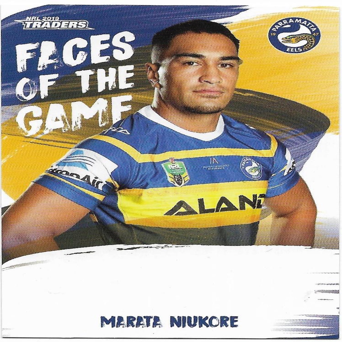 2019 Nrl Traders Faces of the Game (FG39) Marata Niukore Eels