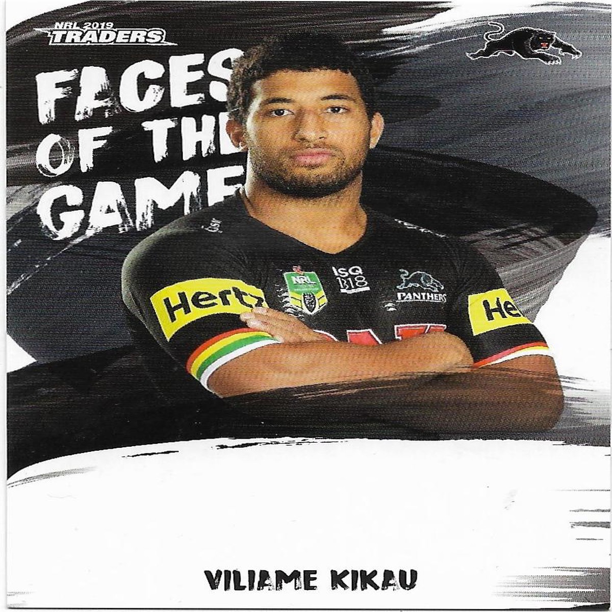2019 Nrl Traders Faces of the Game (FG43) Viliame Kikau Panthers
