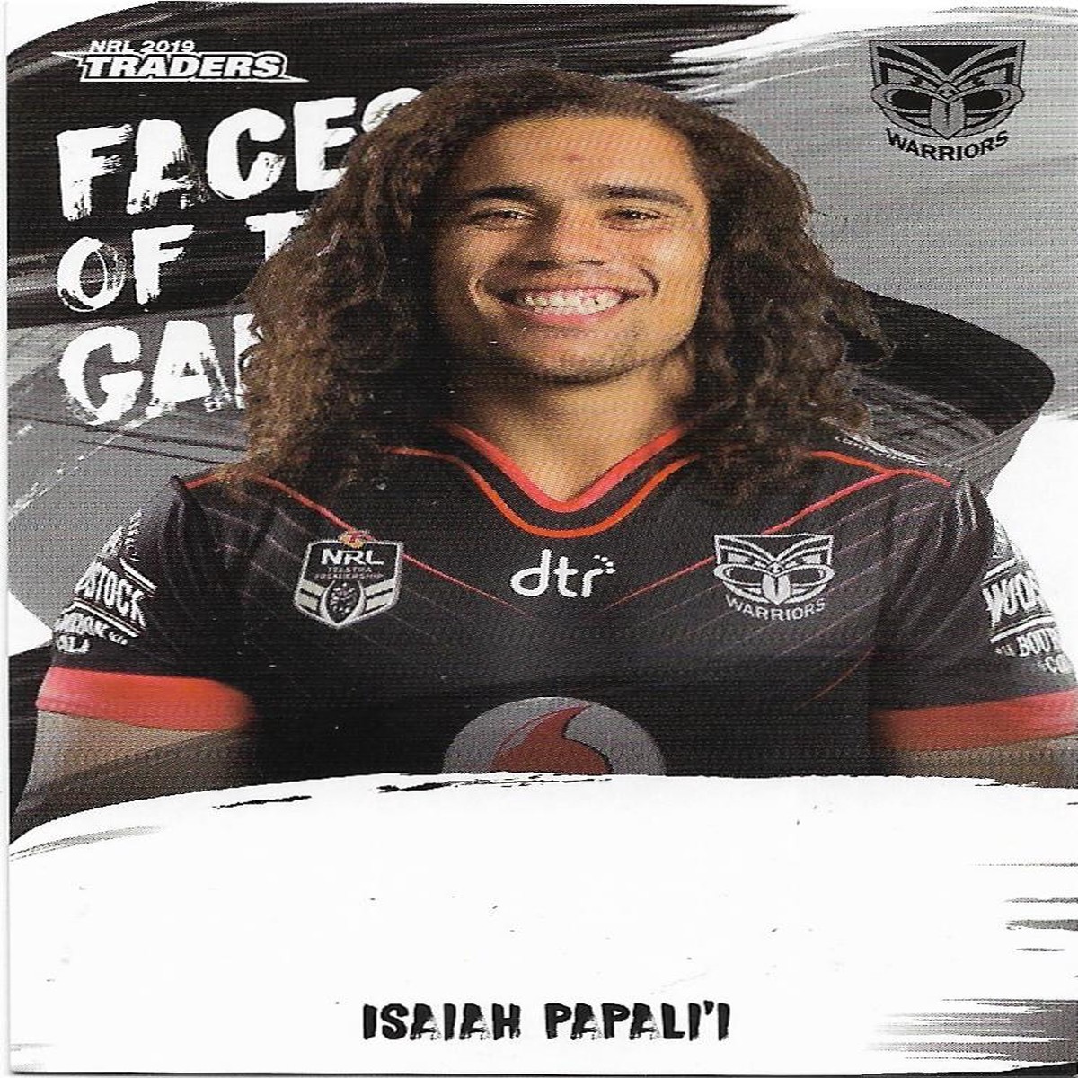 2019 Nrl Traders Faces of the Game (FG58) Isaiah Papalii Warriors