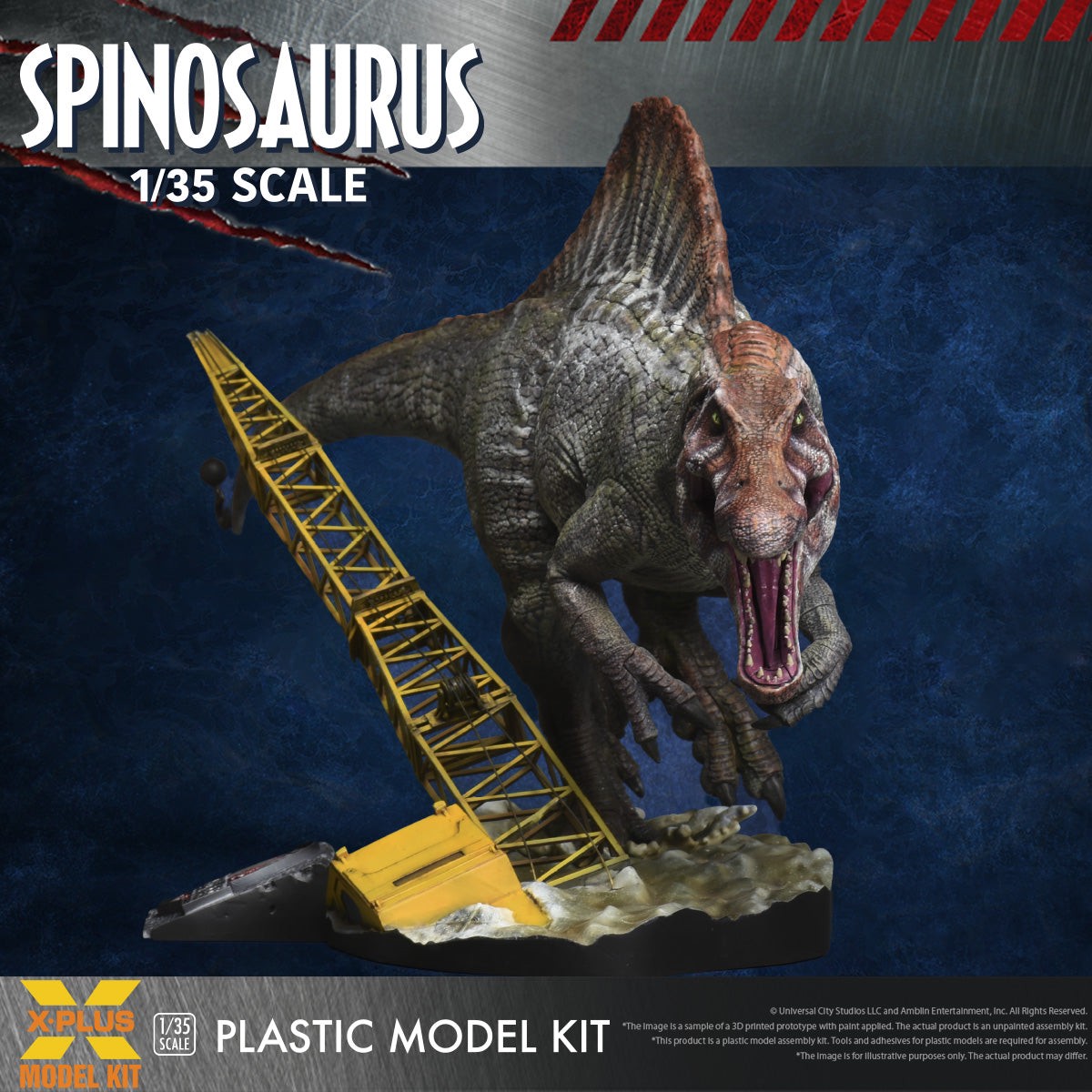 X-Plus 1/35 Jurassic ParkIII Spinosaurus Plastic Model Kit