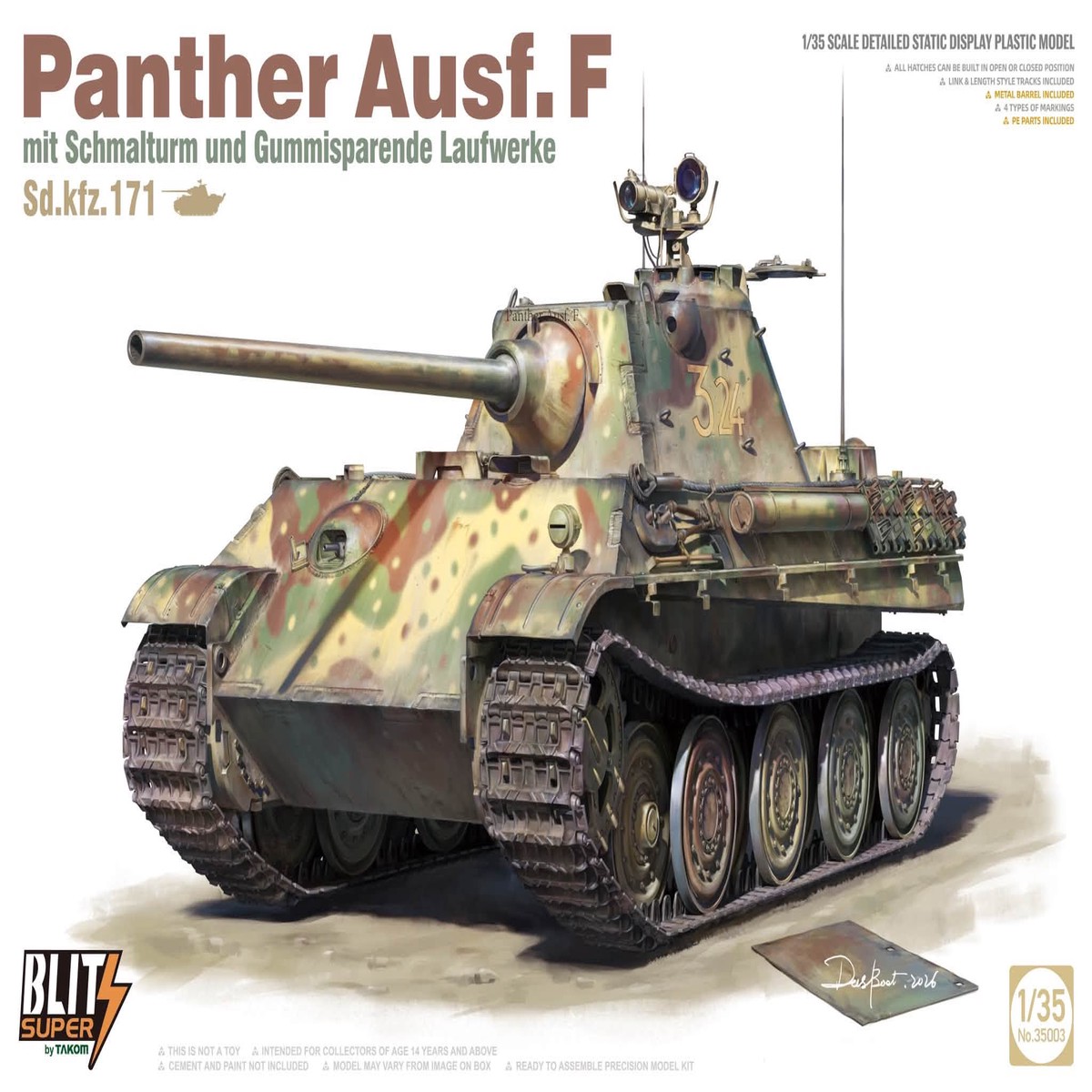 ***PRE-ORDER NOT IN STOCK Takom 35003 1/35 Panther Ausf.F Schmalturm SUPER BLITZ PRE-ORDER***