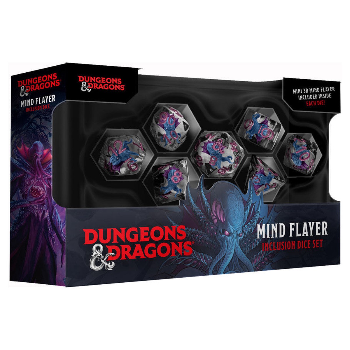 7-Set: D&D: Resin: Monsters: Mind Flayer Inclusion - Mind Flayer Inclusion Dice