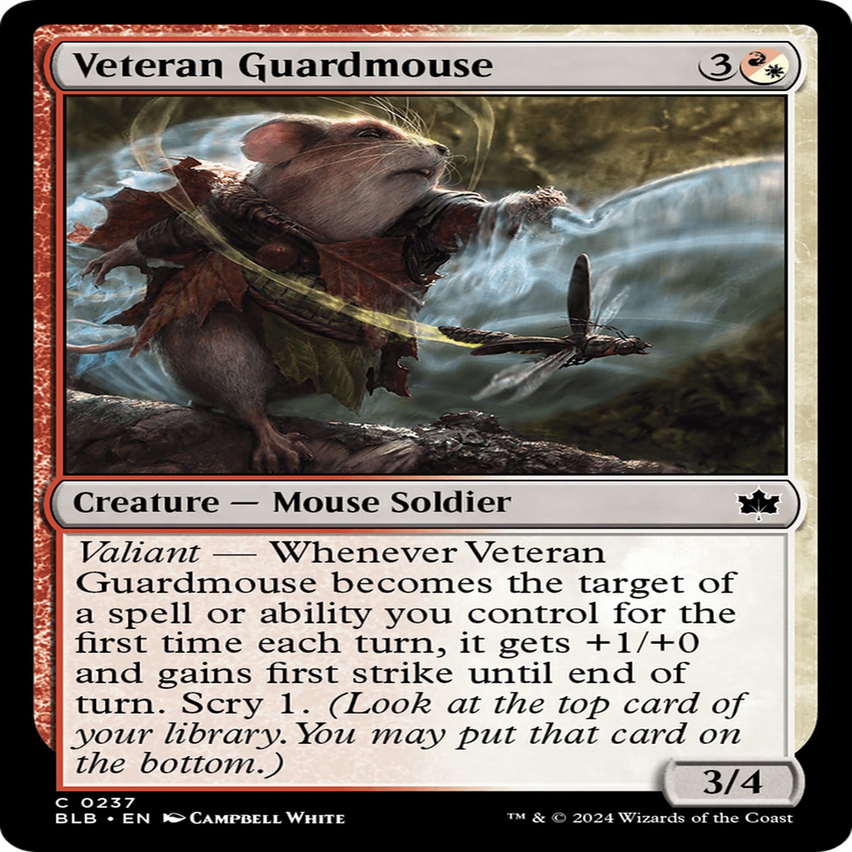 Veteran Guardmouse [Bloomburrow] - Near Mint