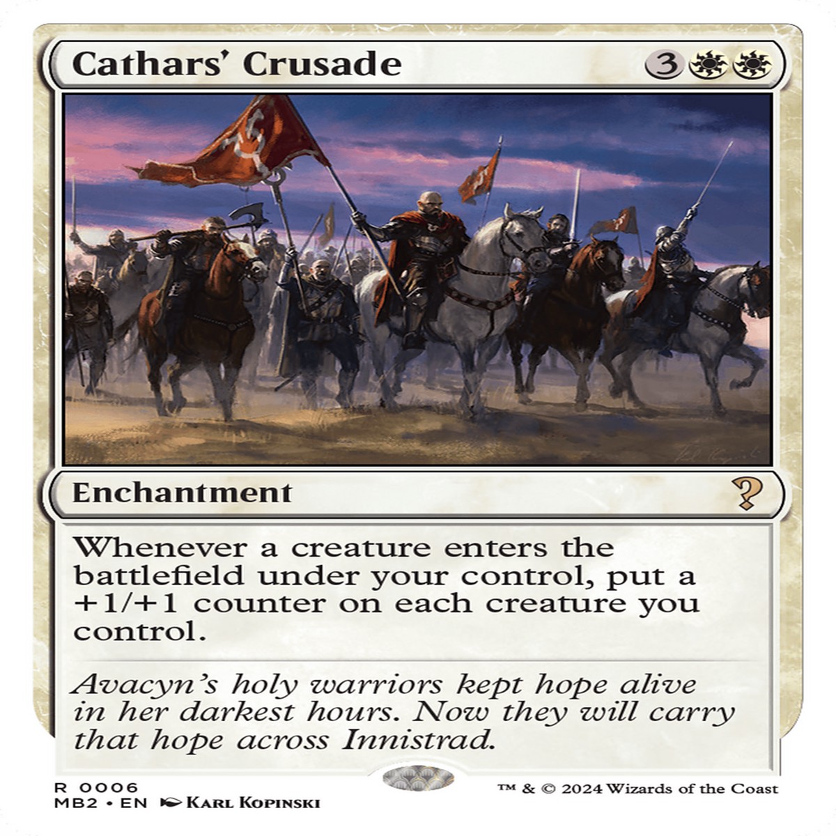 Cathars' Crusade (White Border) [Mystery Booster 2] - Near Mint