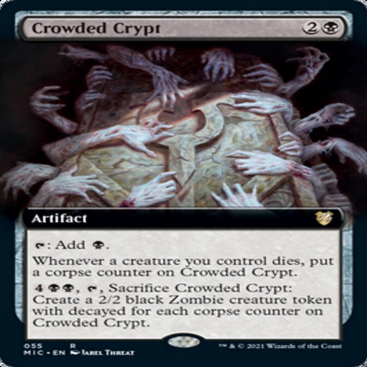 Crowded Crypt (Extended Art) [Innistrad: Midnight Hunt Commander] - Near Mint/Excellent